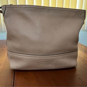 Coach 5715 Pebbled Leather shoulder bag in sand from 2005